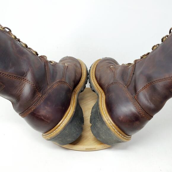 Carolina Elm Boots Mens 9.5 2E WIDE Soft Toe EH Brown Logger Work Shoes CA8821 - Picture 11 of 15